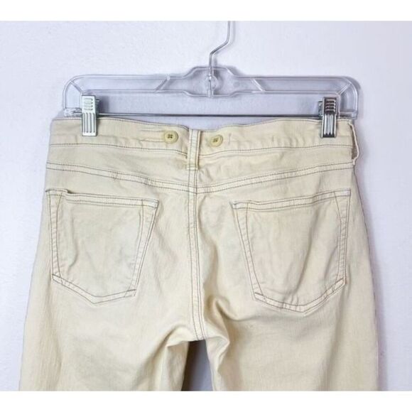 Anthropologie PILCRO AND THE LETTERPRESS Size 30 Solid Pale Yellow Pants - Picture 8 of 9
